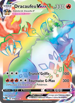 Carte Dracaufeu VMAX 74/73 – La Voie du Maître