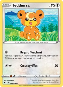 Carte Teddiursa 138/189 – Ténèbres Embrasées
