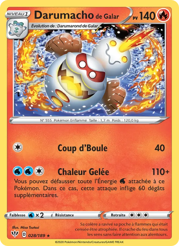 Carte Darumacho de Galar 28/189 – Ténèbres Embrasées