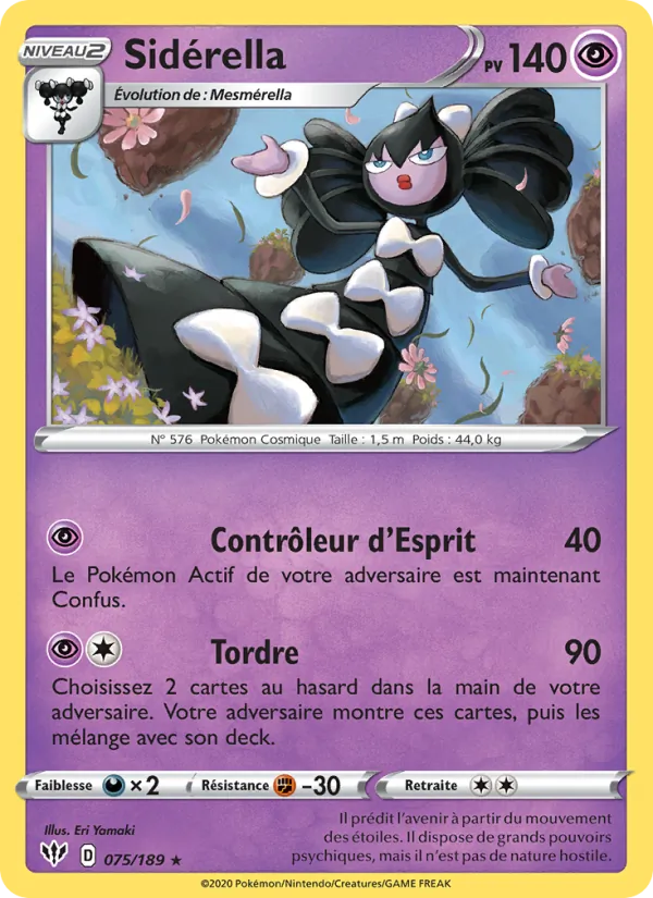 Carte Sidérella 75/189 – Ténèbres Embrasées