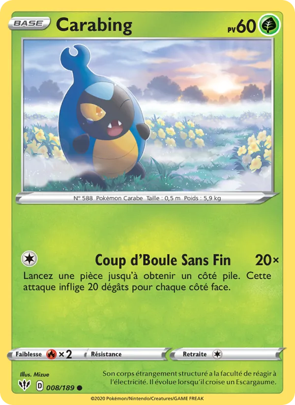 Carte Carabing 8/189 – Ténèbres Embrasées