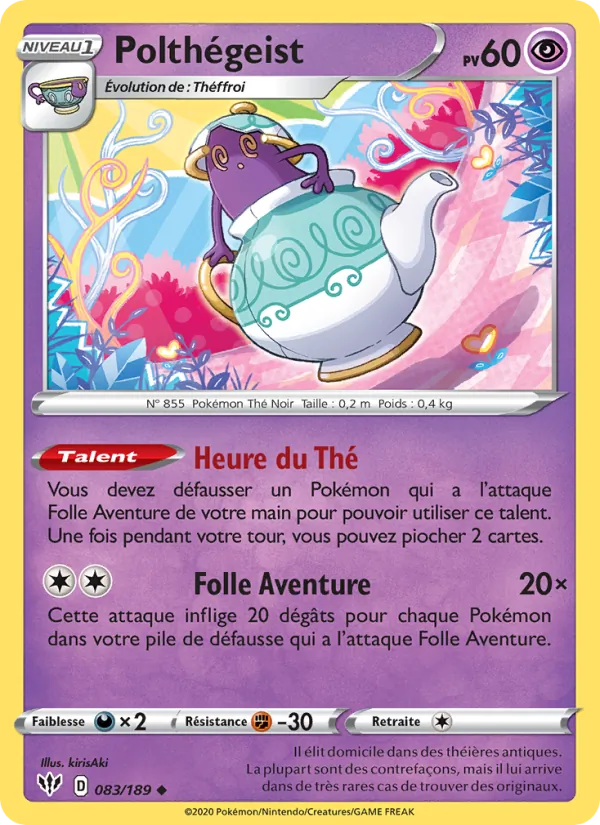 Carte Polthégeist 83/189 – Ténèbres Embrasées