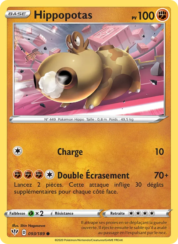 Carte Hippopotas 93/189 – Ténèbres Embrasées