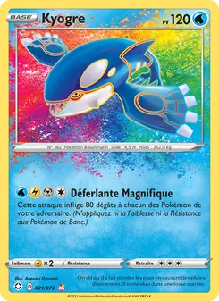 Carte Kyogre 21/72 – Destinées Radieuses