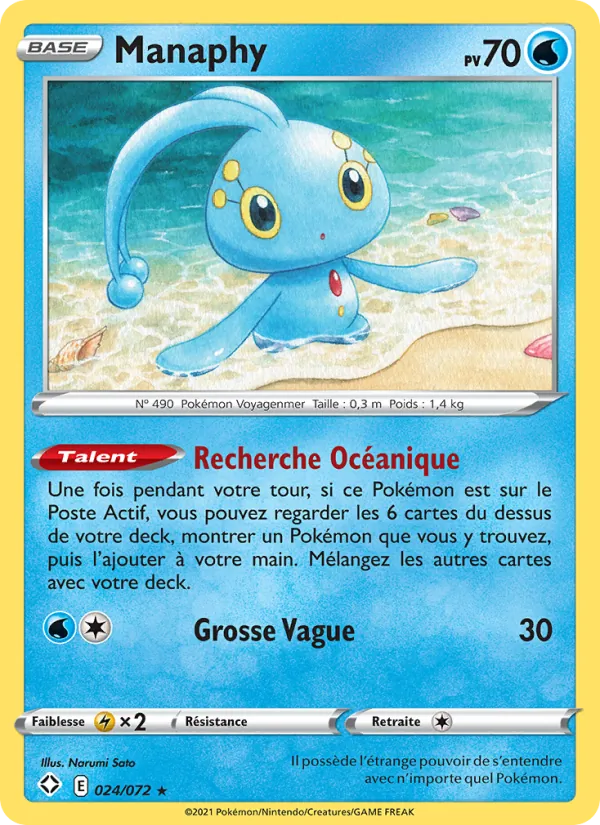 Carte Manaphy 24/72 – Destinées Radieuses
