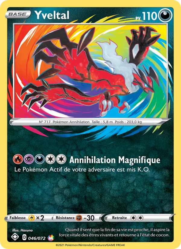 Carte Yveltal 46/72 – Destinées Radieuses