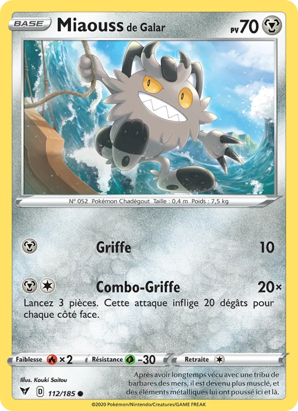 Carte Miaouss de Galar 112/185 – Voltage Éclatant