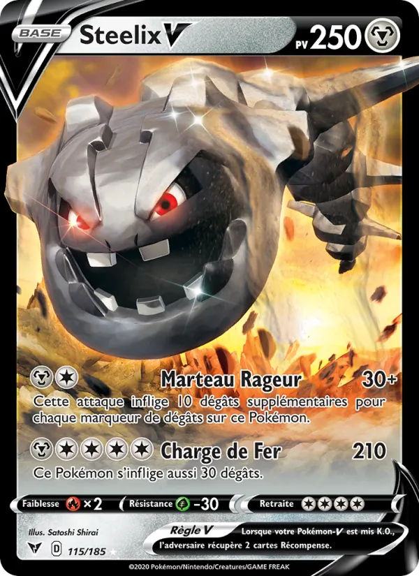 Carte Steelix V 115/185 – Voltage Éclatant