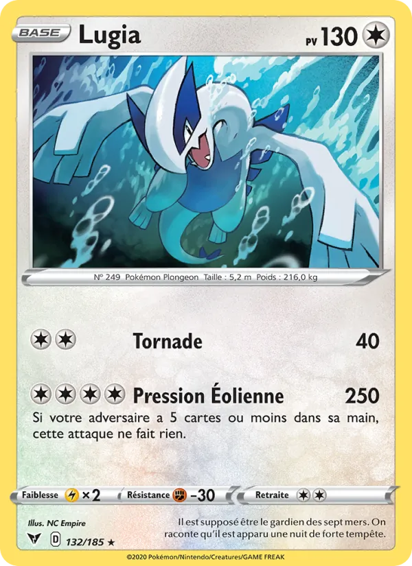 Carte Lugia 132/185 – Voltage Éclatant