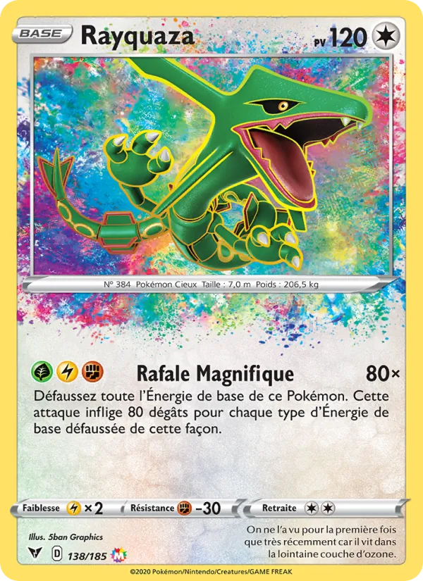 Carte Rayquaza 138/185 – Voltage Éclatant