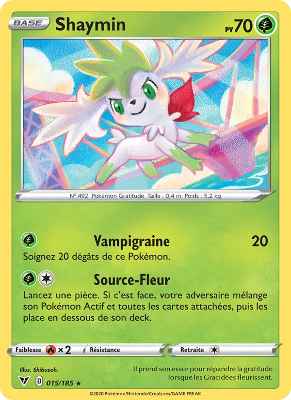 Carte Shaymin 15/185 – Voltage Éclatant