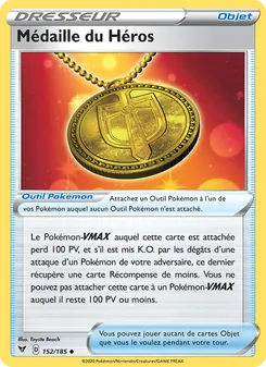 Carte Médaille du Héros 152/185 – Voltage Éclatant