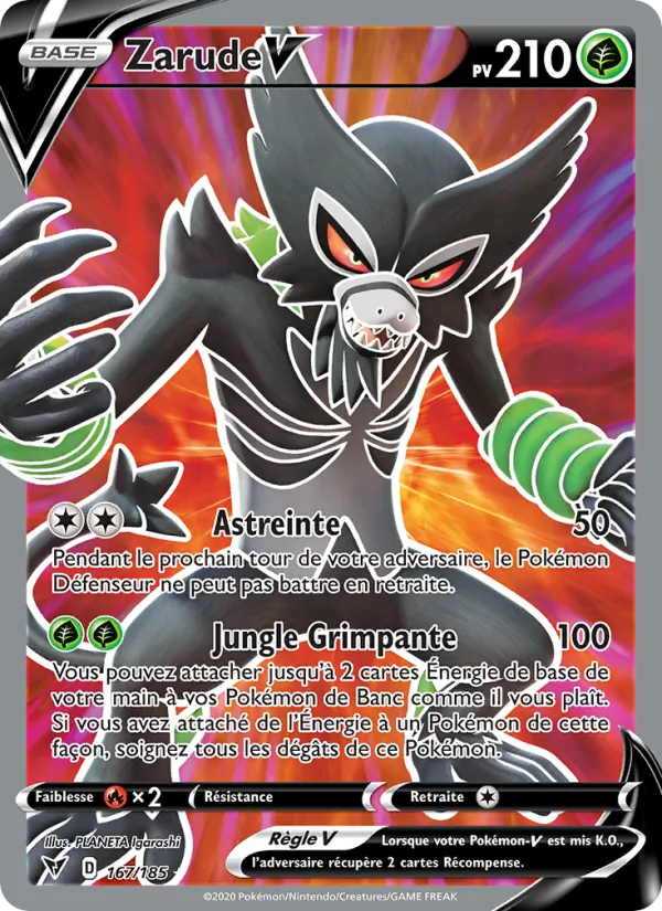 Carte Zarude V 167/185 – Voltage Éclatant