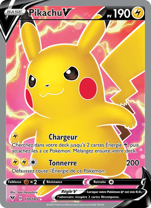 Carte Pikachu V 170/185 – Voltage Éclatant