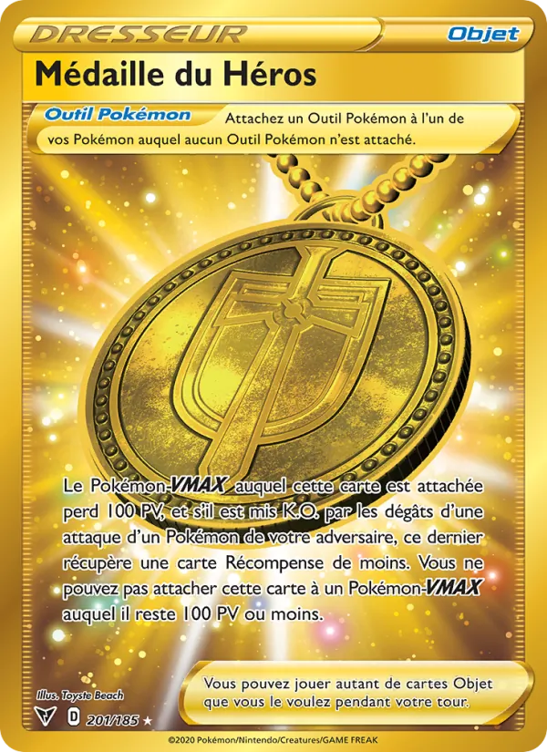 Carte Médaille du Héros 201/185 – Voltage Éclatant