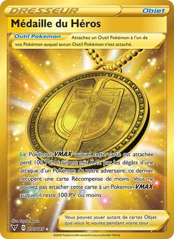 Carte Médaille du Héros 201/185 – Voltage Éclatant