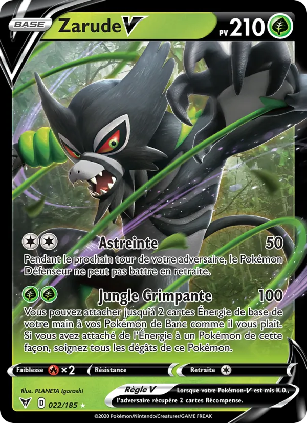 Carte Zarude V 22/185 – Voltage Éclatant