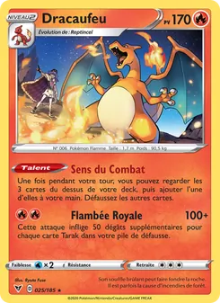 Carte Dracaufeu 25/185 – Voltage Éclatant