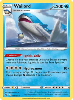 Carte Wailord 32/185 – Voltage Éclatant