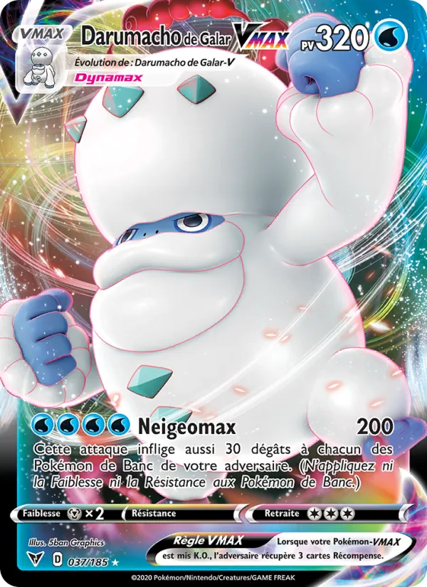 Carte Darumacho de Galar VMAX 37/185 – Voltage Éclatant