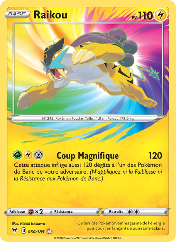 Carte Raikou 50/185 – Voltage Éclatant