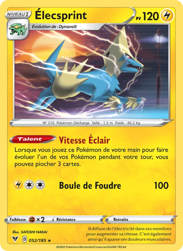 Carte Élecsprint 52/185 – Voltage Éclatant