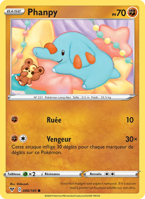 Carte Phanpy 86/185 – Voltage Éclatant
