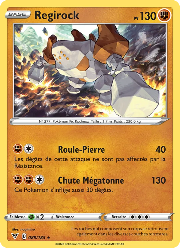 Carte Regirock 89/185 – Voltage Éclatant