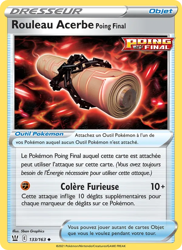 Carte Rouleau Acerbe Poing Final 133/163 – Styles de Combat