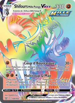 Carte Shifours Mille Poings VMAX 169/163 – Styles de Combat