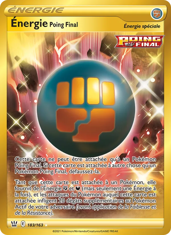 Carte Énergie Poing Final 183/163 – Styles de Combat