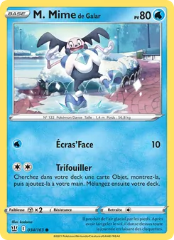 Carte M. Mime de Galar 34/163 – Styles de Combat