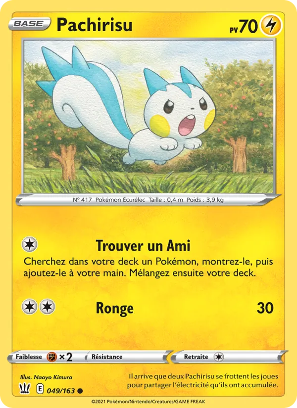 Carte Pachirisu 49/163 – Styles de Combat