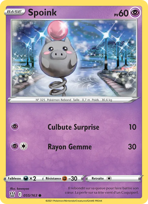 Carte Spoink 55/163 – Styles de Combat
