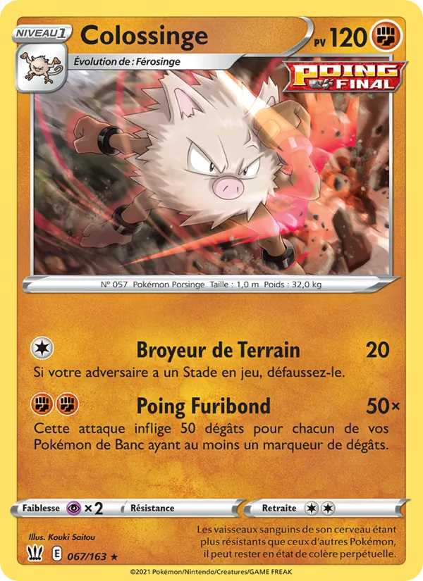 Carte Colossinge 67/163 – Styles de combat