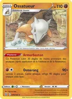Carte Ossatueur 70/163 – Styles de combat