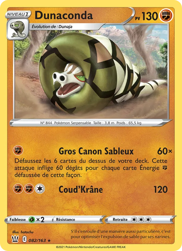 Carte Dunaconda 82/163 – Styles de Combat
