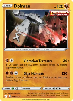 Carte Dolman 84/163 – Styles de combat