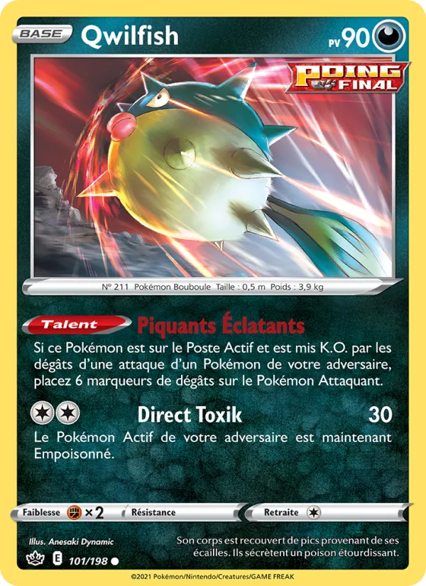 Carte Qwilfish 101/198 – Règne de Glace