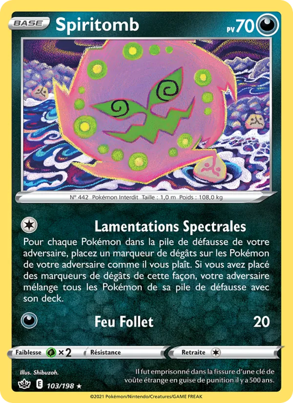 Carte Spiritomb 103/198 – Règne de Glace