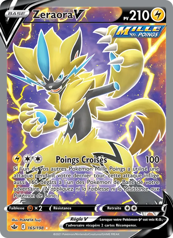 Carte Zeraora V 165/198 – Règne de Glace
