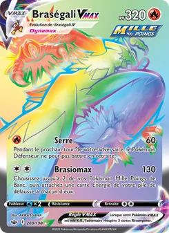 Carte Braségali VMAX 200/198 – Règne de Glace