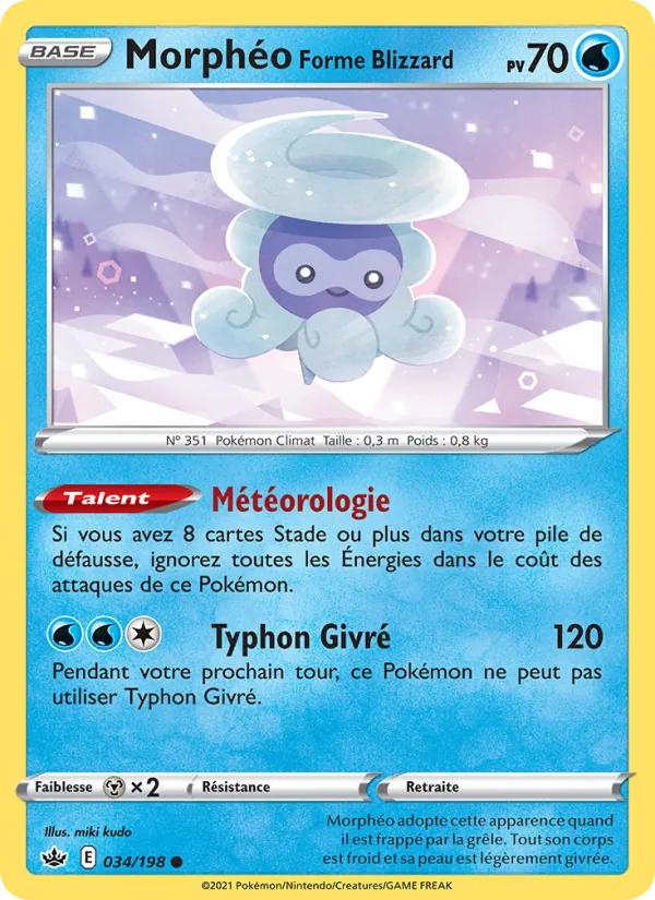Carte Morphéo Forme Blizzard 34/198 – Règne de Glace