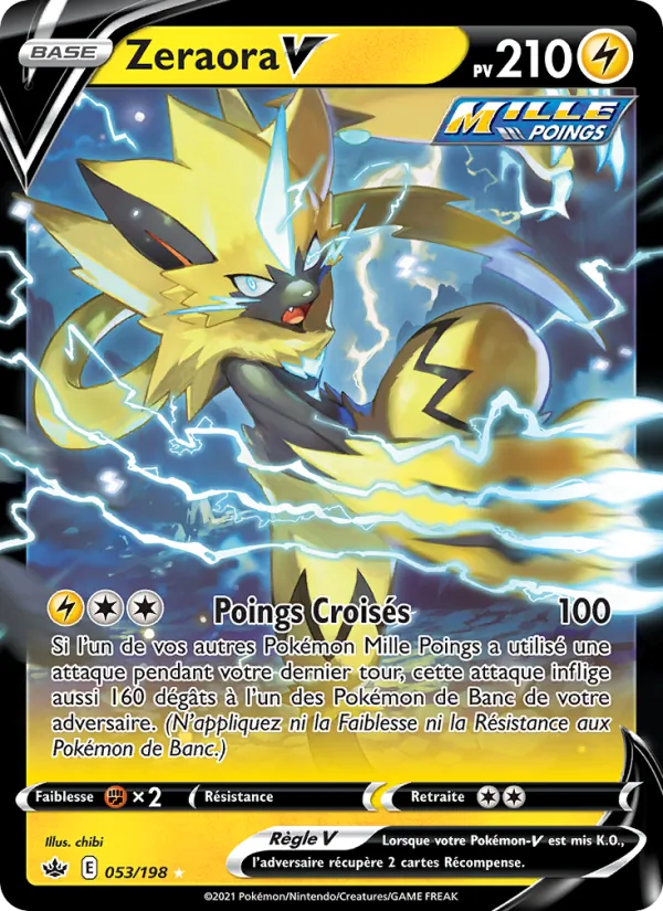 Carte Zeraora V 53/198 – Règne de Glace