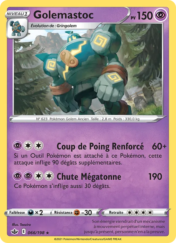 Carte Golemastoc 66/198 – Règne de Glace