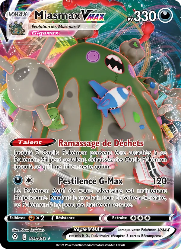 Carte Miasmax VMAX 101/203 – Évolution Céleste