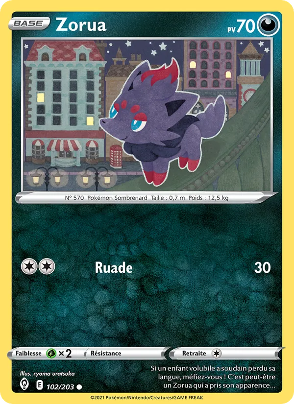 Carte Zorua 102/203 – Évolution Céleste