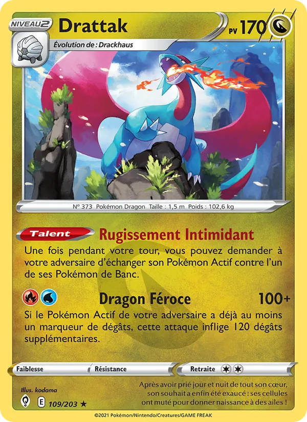 Carte Drattak 109/203 – Évolution Céleste