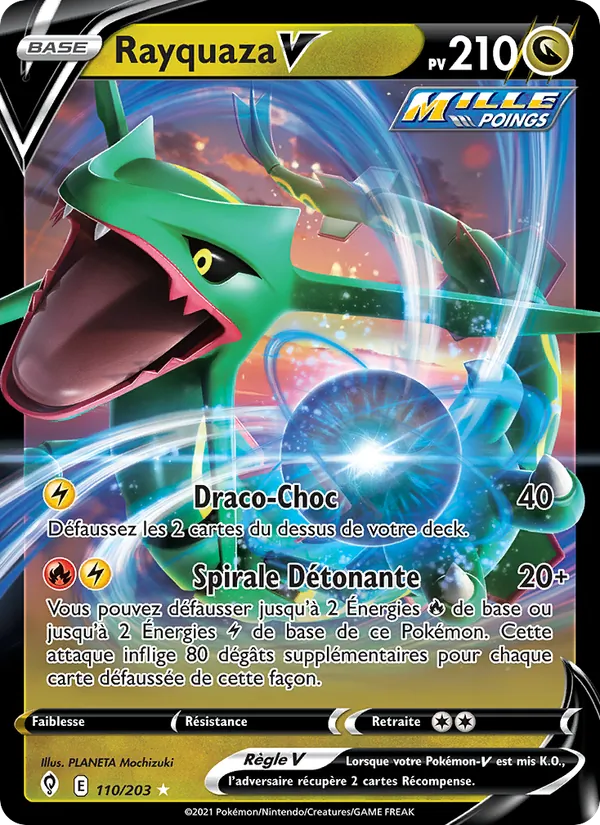 Carte Rayquaza V 110/203 – Évolution Céleste