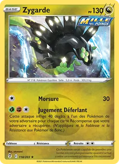 Carte Zygarde 118/203 – Évolution Céleste